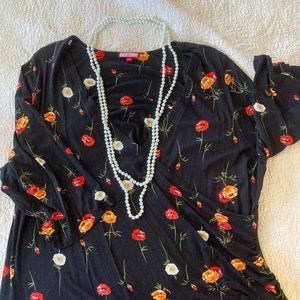 Joe Browns Black Poppy Floral Wrap Dress